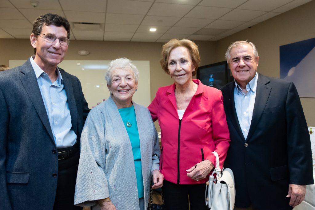 Partners Ken Jurist (left) and Joe Carlucci (right) with Marge Feder and Kathy Cuddy