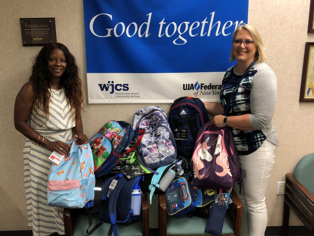 Cuddy Feder donating items to WJCS back to school drive